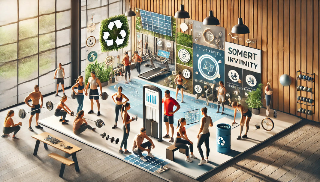 Featured photo of Fitness 24 showcasing diverse members using gym equipment, participating in a group class, a personal training session, and using smart fitness devices.