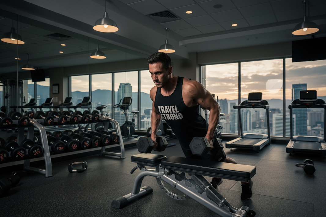 Reverse the Airplane Slump: 3 Back Exercises Using Dumbbells for the Hotel Gym