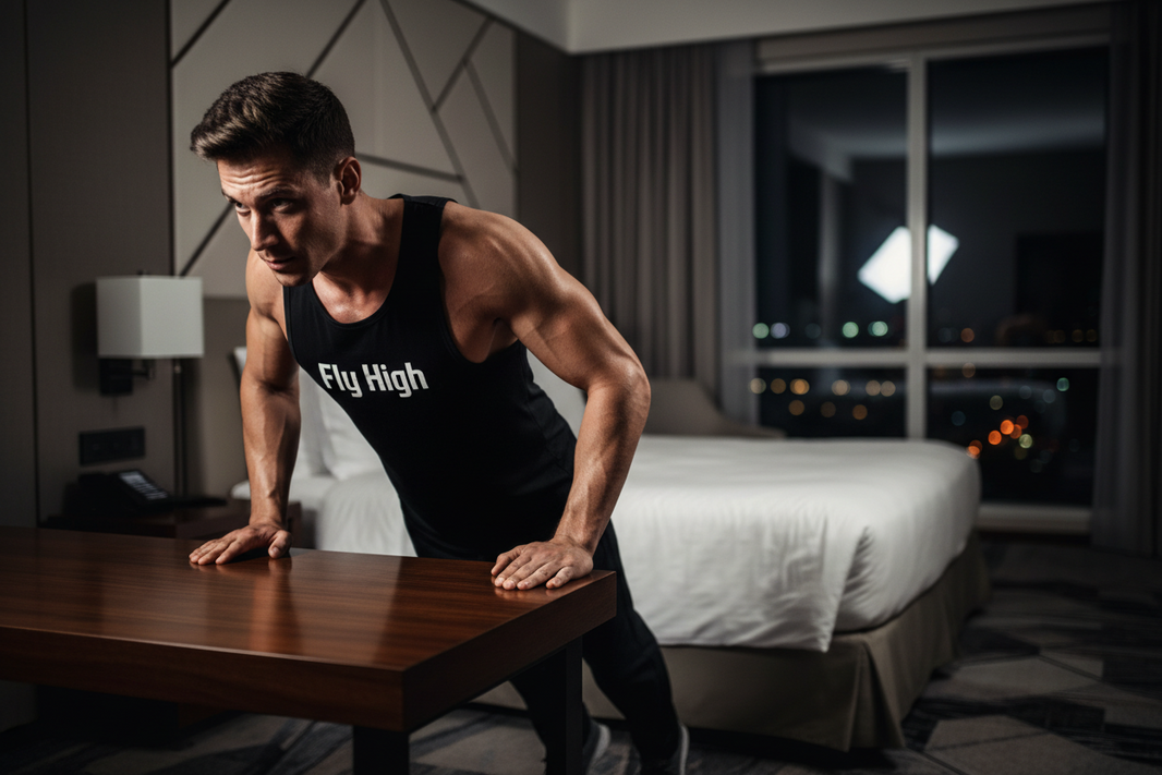 The Boardroom Pump: A 15-Minute Hotel Room Arm Workout Using Furniture