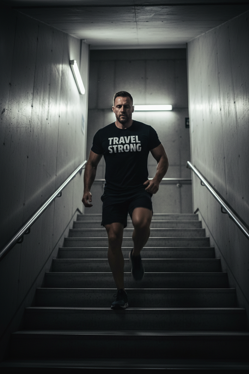 The Concrete Climb: A 15-Minute Hotel Stair Workout