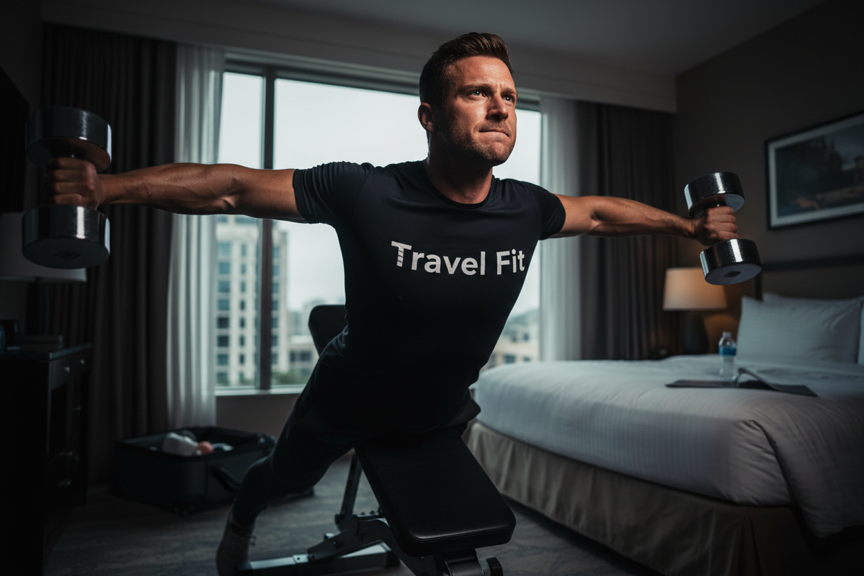 The 50-Pound Push: A 20-Minute Hotel Gym Dumbbell Chest Workout