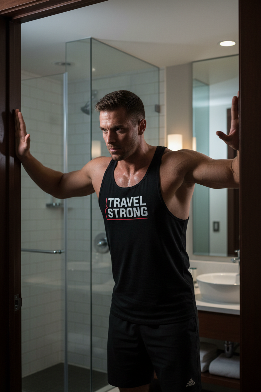 The Invisible Grind: A 15-Minute Hotel Room Isometric Workout