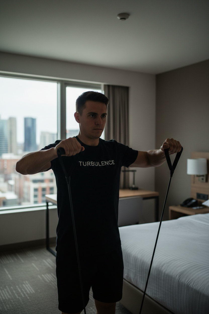 The Elastic Arsenal: A 15-Minute Hotel Room Resistance Band Workout