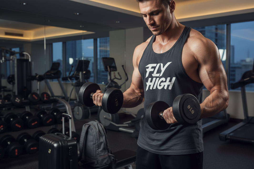 The Overhead Bin Protocol: A Hotel Gym Bicep Workout for Functional Travel Strength