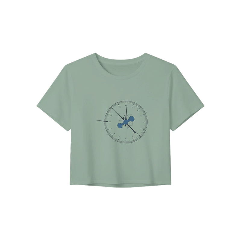 Clock In. Check In. Show Up. Crop Top | Dumbbells & Hotels - Clock In. Check In. Show Up. design, crop top product photo