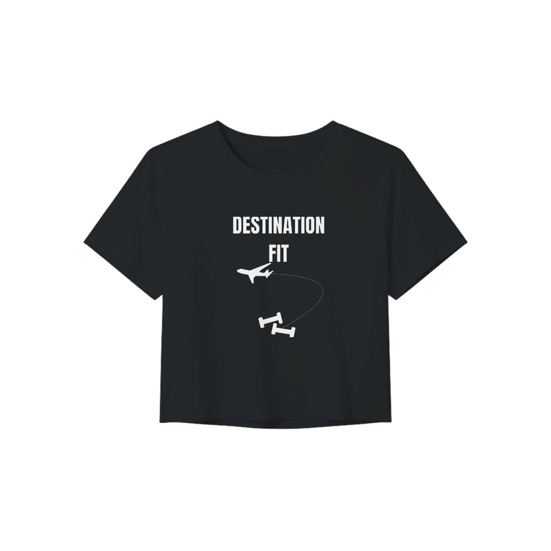 Destination Fit women's travel crop — flight-tested travel fitness apparel for the road warrior | Dumbbells & Hotels