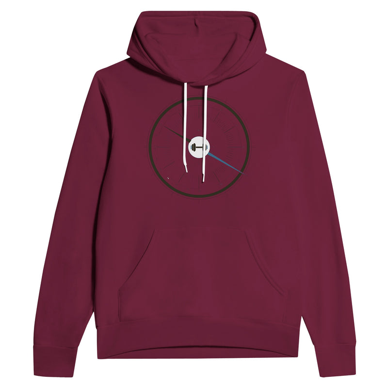 Bedside Manner Barbell Manner hoodie styled for a red-eye layover