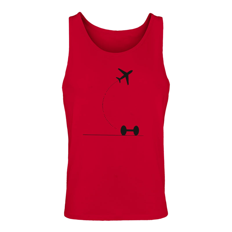 Red Hotel Key, Fitness Key travel tank, flight-path dumbbell design