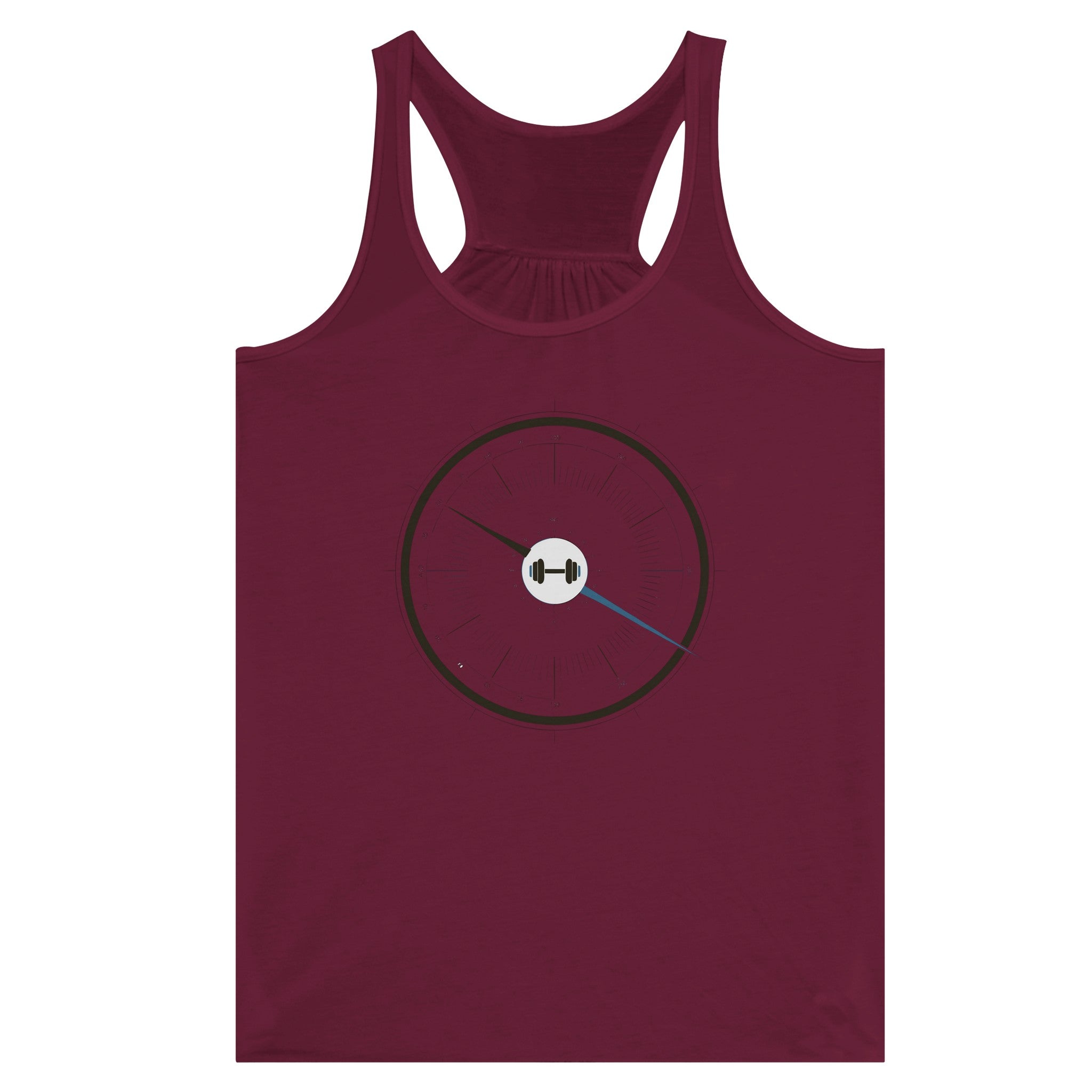 Bedside Manner Barbell Manner racerback colorway detail, wrinkle-resistant travel fabric