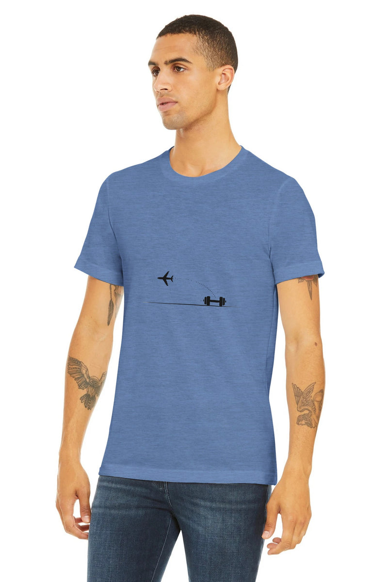 Land. Recover. Repeat. Tee | Dumbbells & Hotels - Land. Recover. Repeat. design, tee product photo