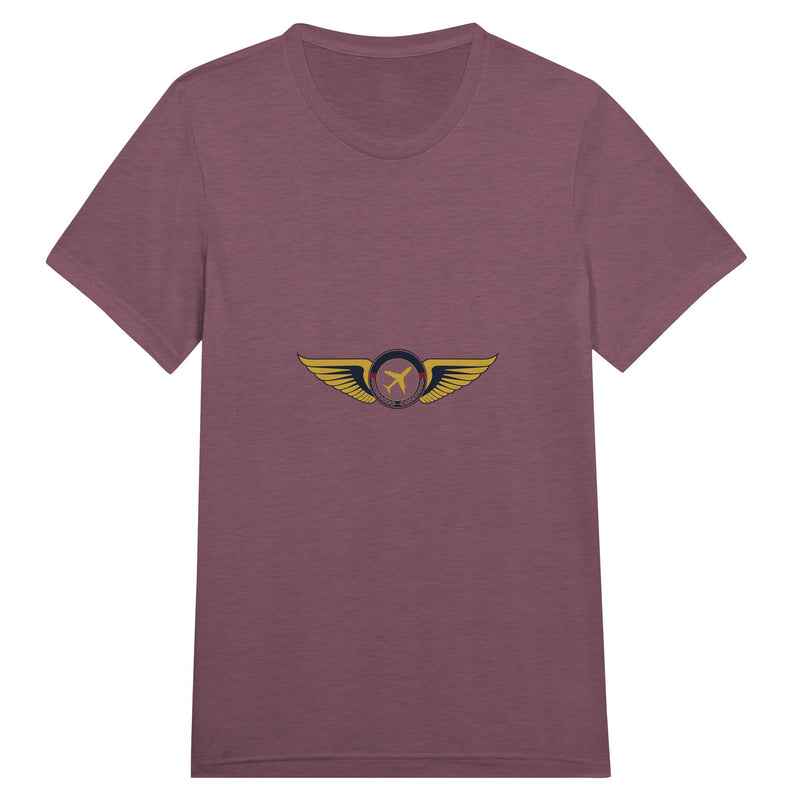 Aviator Wings flight-tested travel tee, detail view 6 — Dumbbells & Hotels
