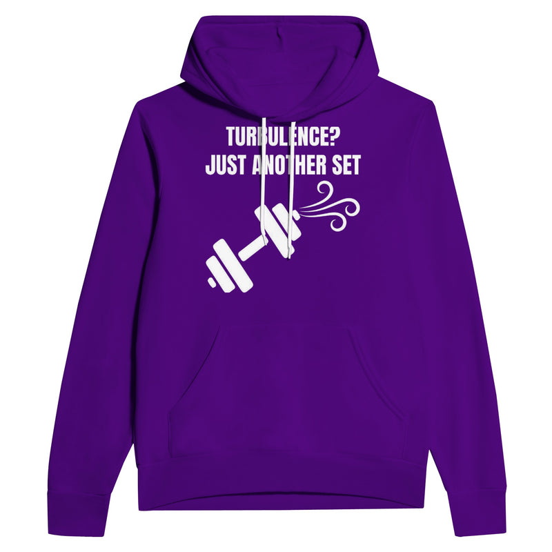 Turbulence Just Another Set travel workout hoodie by Dumbbells & Hotels — view 3