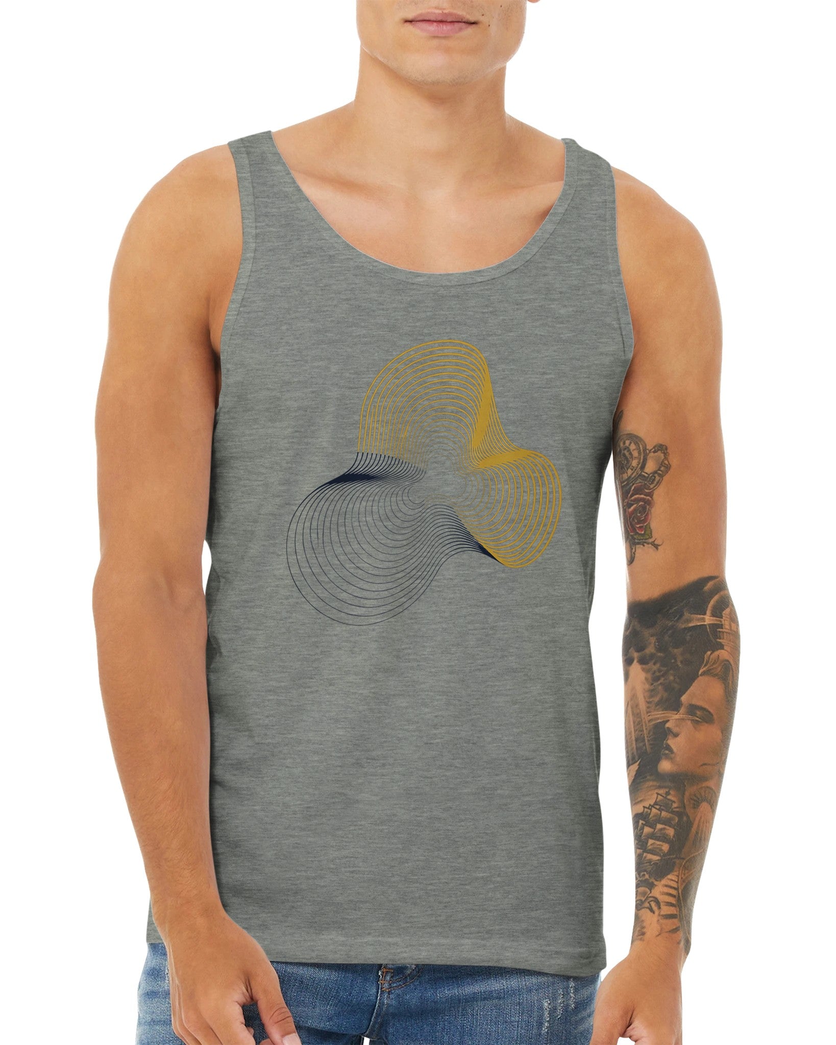 Carry-On Only. Excuses Left Behind. unisex workout tank — lifestyle photo in a hotel gym