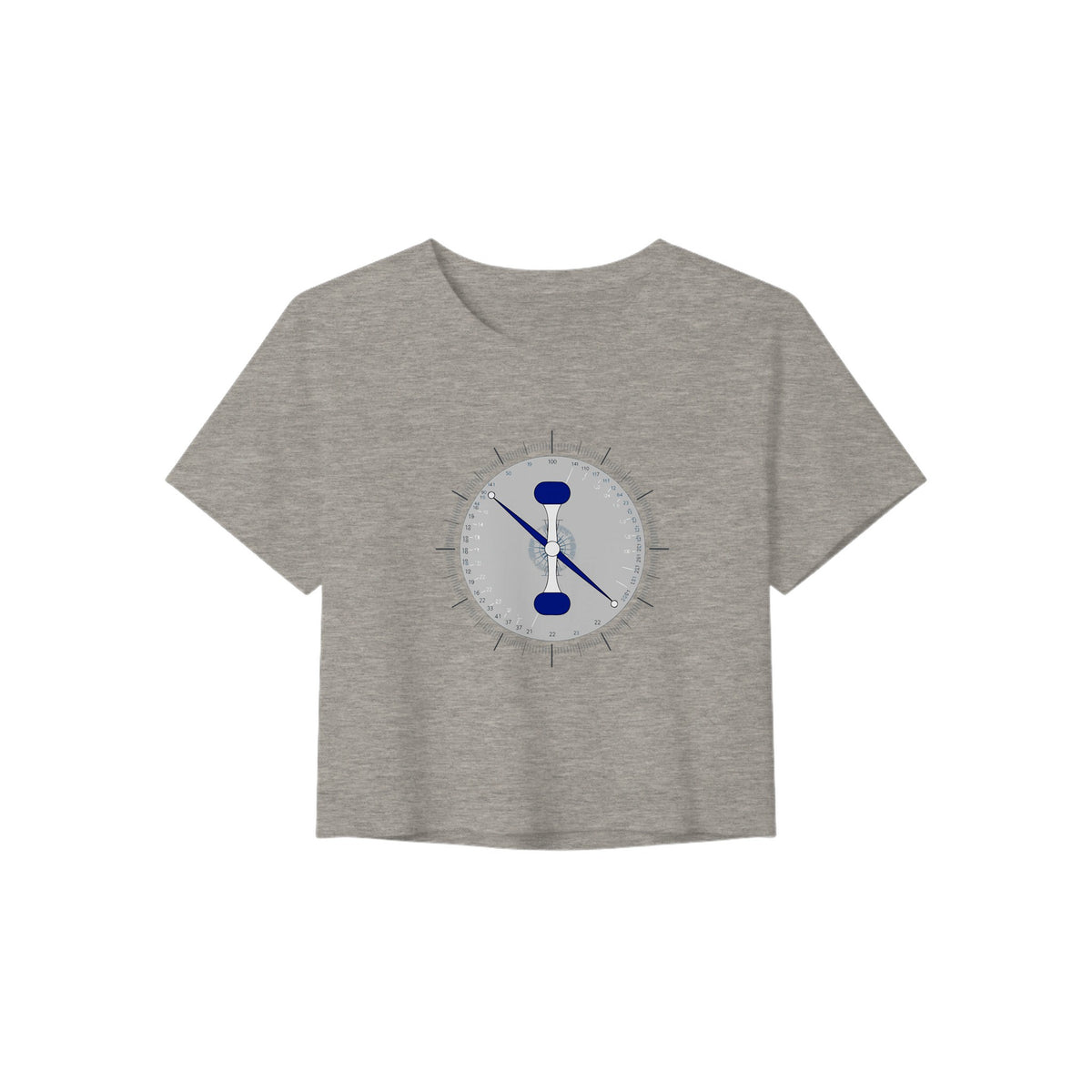Taxi. Takeoff. Train. Crop Tee | Dumbbells & Hotels - Taxi. Takeoff. Train. design, crop tee product photo