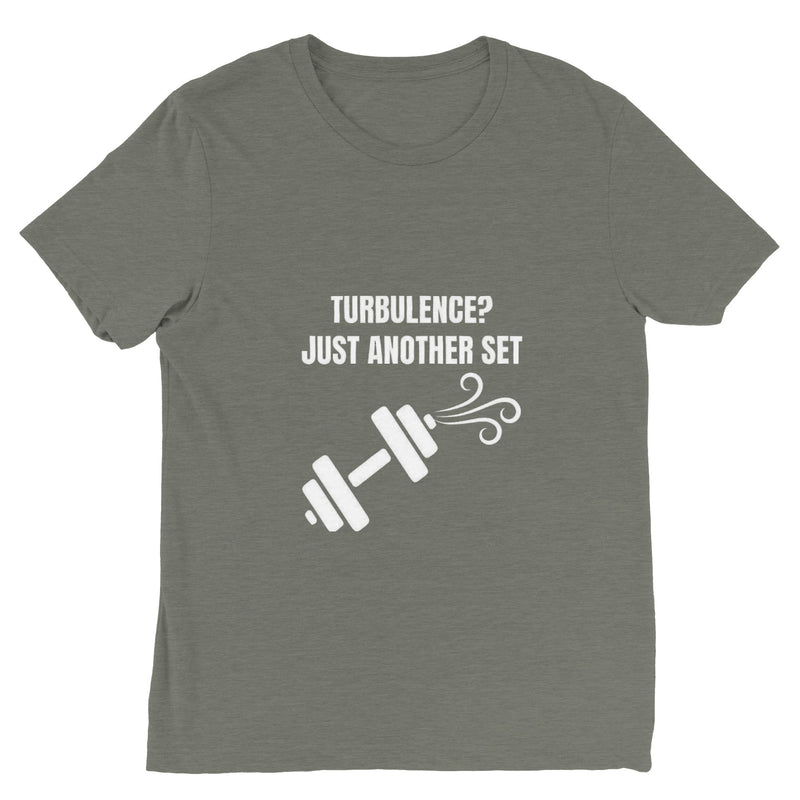Turbulence Just Another Set travel gym t-shirt by Dumbbells & Hotels — view 16