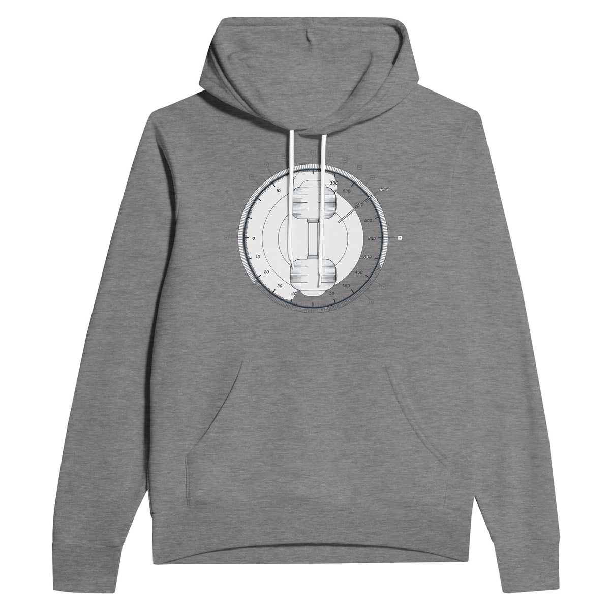 Unisex hoodie with Elevation Changes, Effort Stays dumbbell and wing design, travel fitness apparel by Dumbbells & Hotels