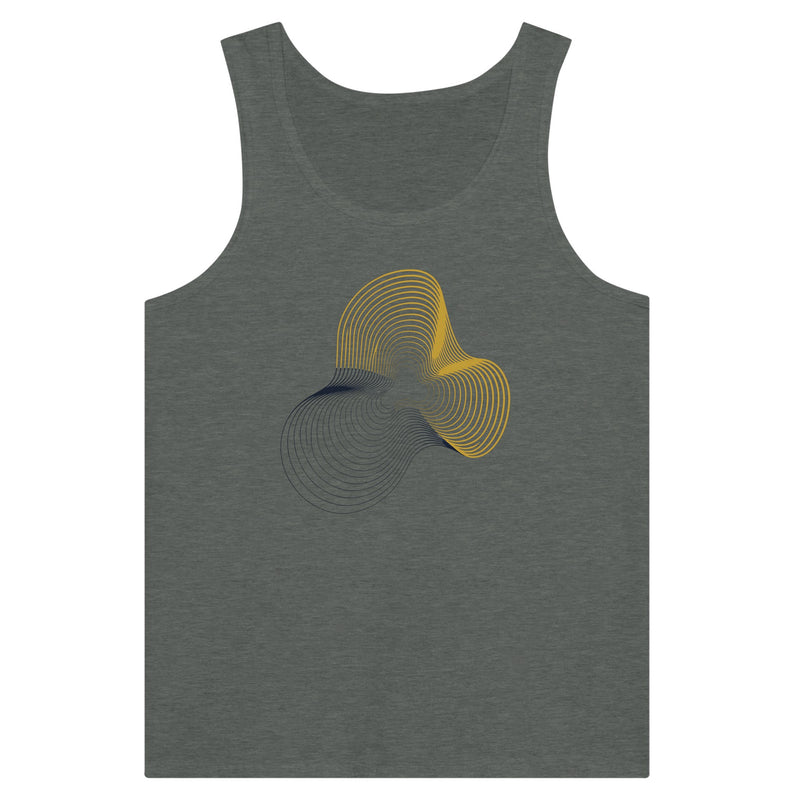 Carry-On Only. Excuses Left Behind. unisex workout tank — lifestyle photo in a hotel gym