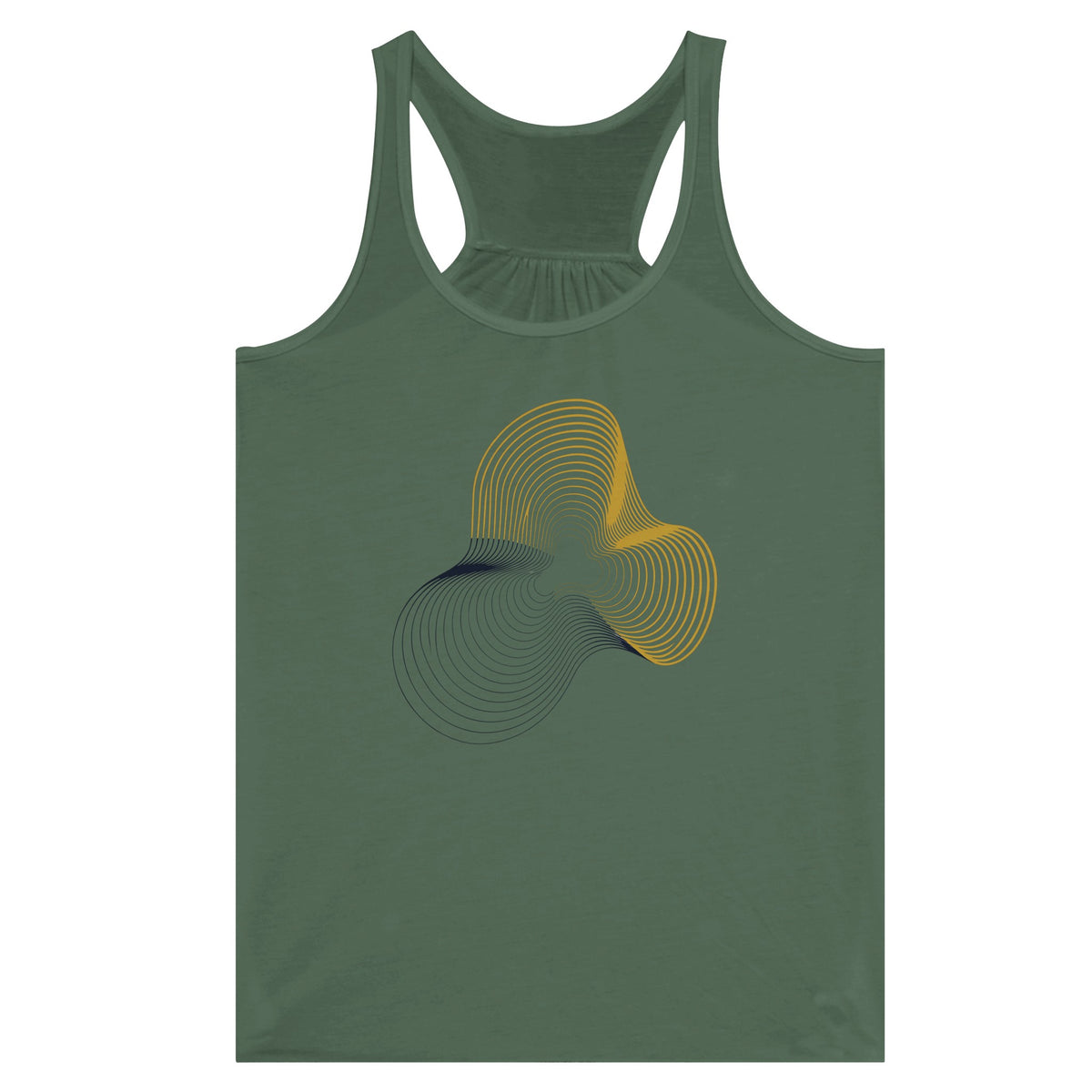 Carry-On Only. Excuses Left Behind. women's flowy racerback tank — flat lay