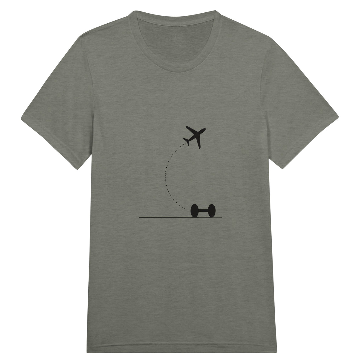 Hotel Key, Fitness Key design on Grey Triblend unisex tee - Dumbbells & Hotels