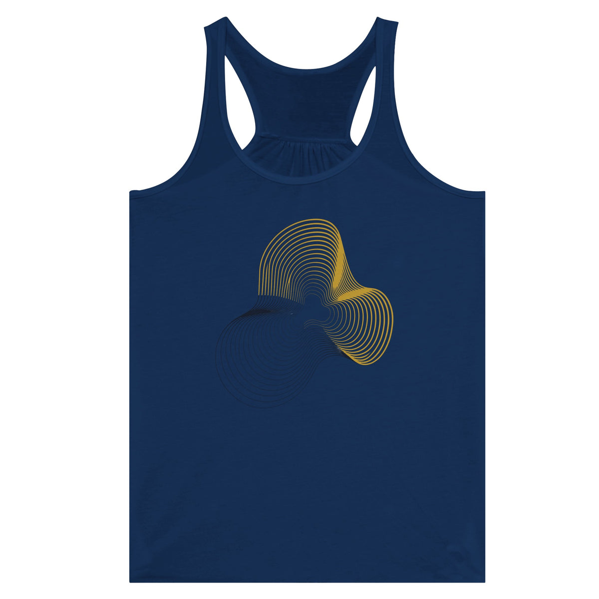 Carry-On Only. Excuses Left Behind. women's flowy racerback tank — lifestyle photo in a hotel gym