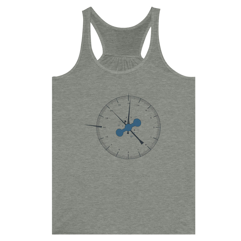 Clock In. Check In. Show Up. Racerback | Dumbbells & Hotels - Clock In. Check In. Show Up. design, racerback product photo