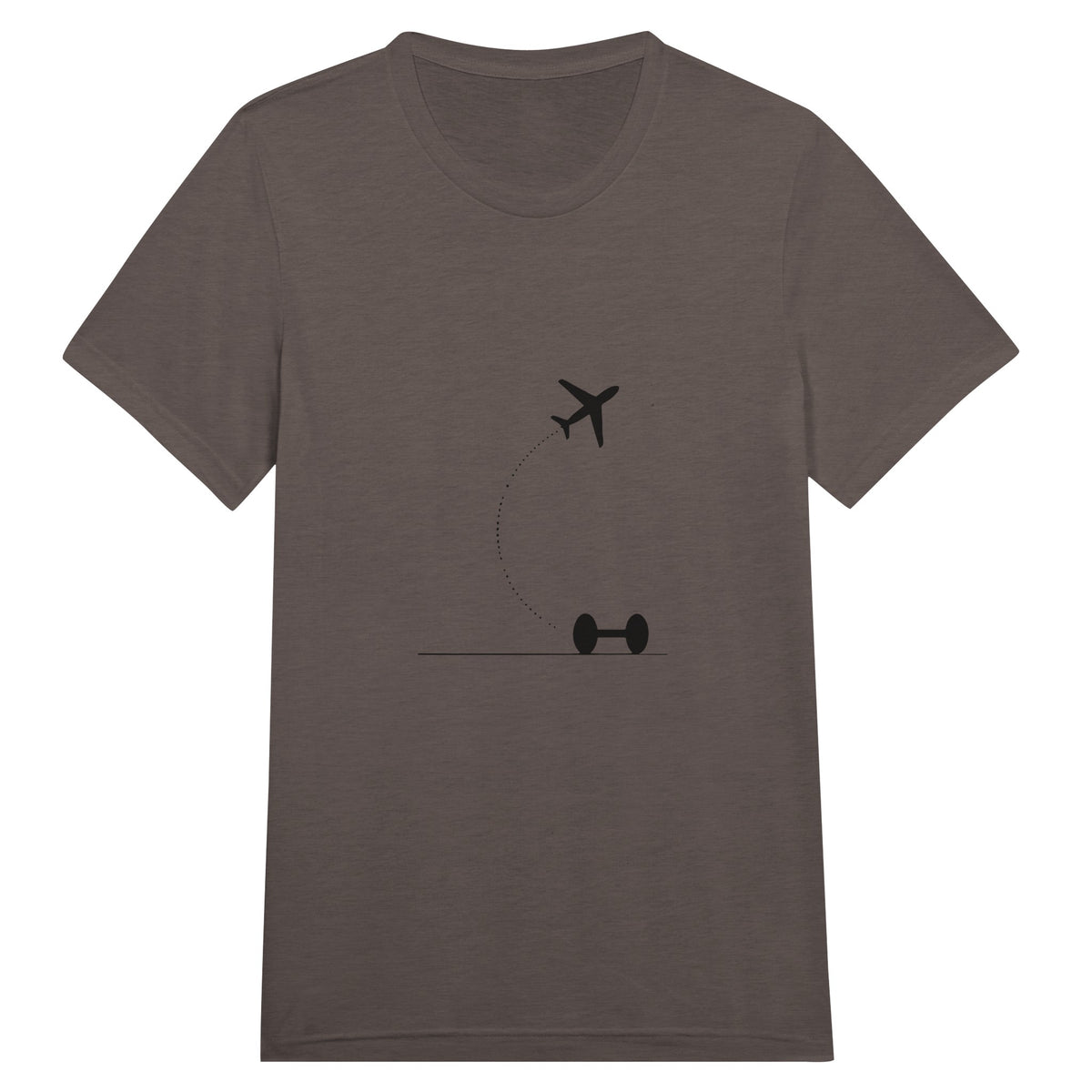 Hotel Key, Fitness Key design on Brown Triblend unisex tee - Dumbbells & Hotels