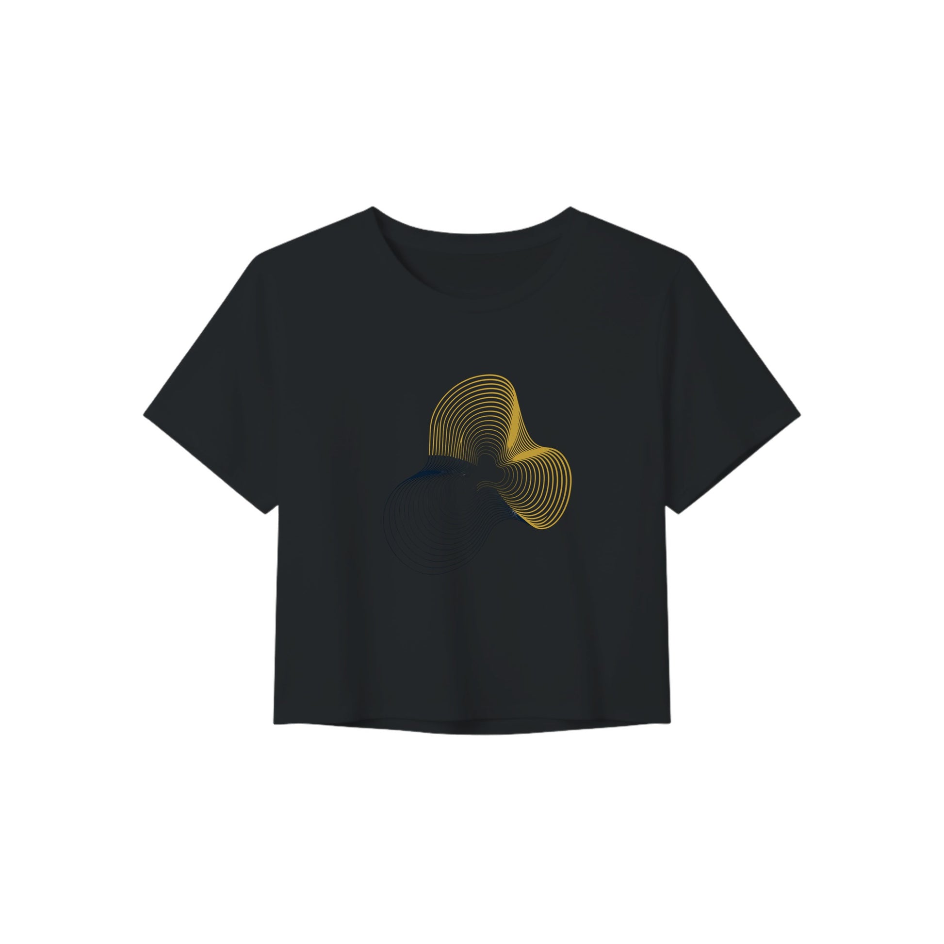 Carry-On Only. Excuses Left Behind. women's crop tee — flat lay
