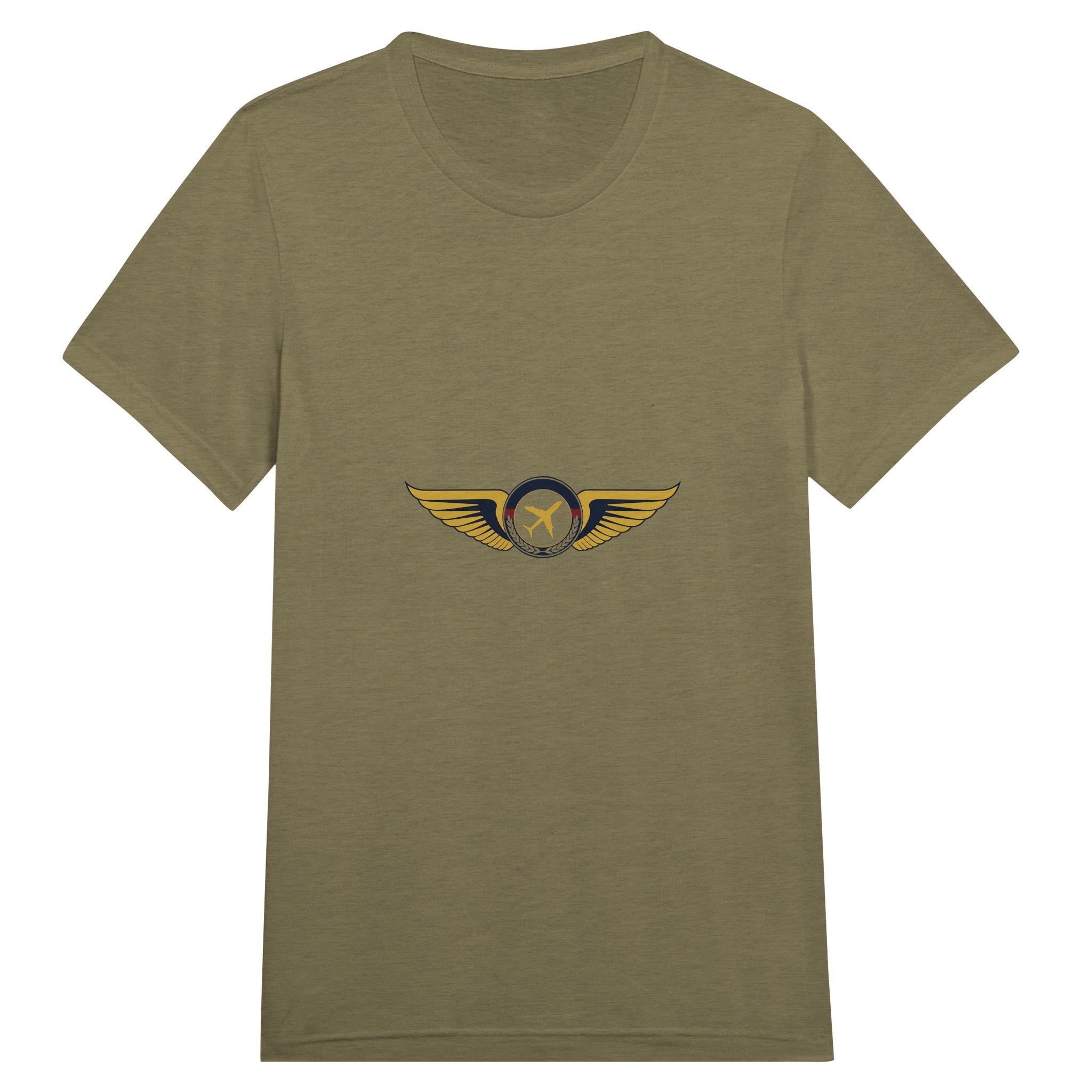 Aviator Wings flight-tested travel tee, front view 4 — Dumbbells & Hotels