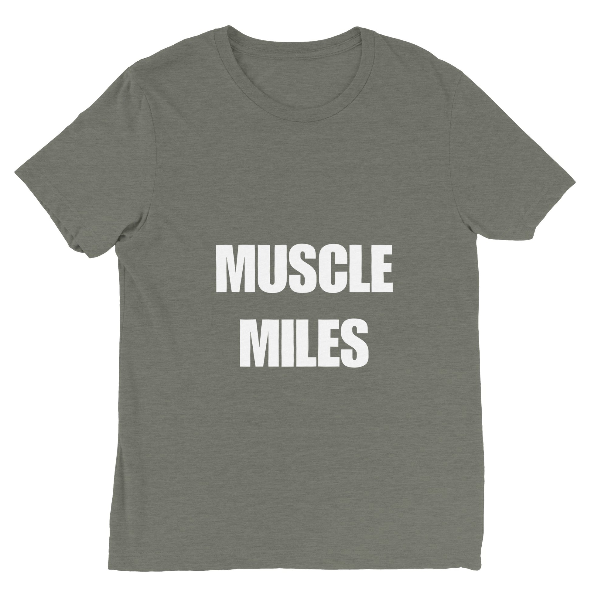 Muscle Miles tee close-up, seam and fabric quality