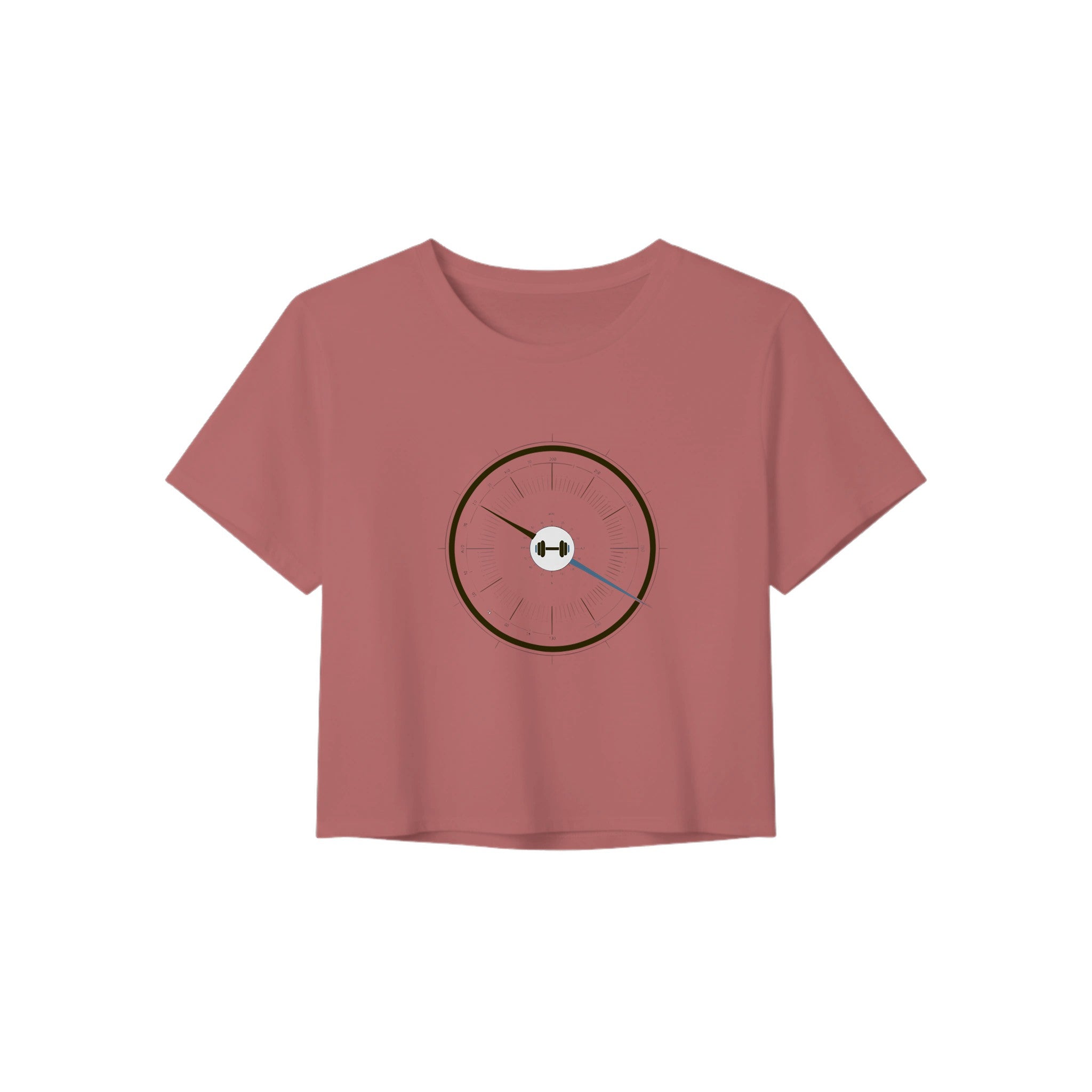 Bedside Manner Barbell Manner crop top colorway detail, wrinkle-resistant travel fabric