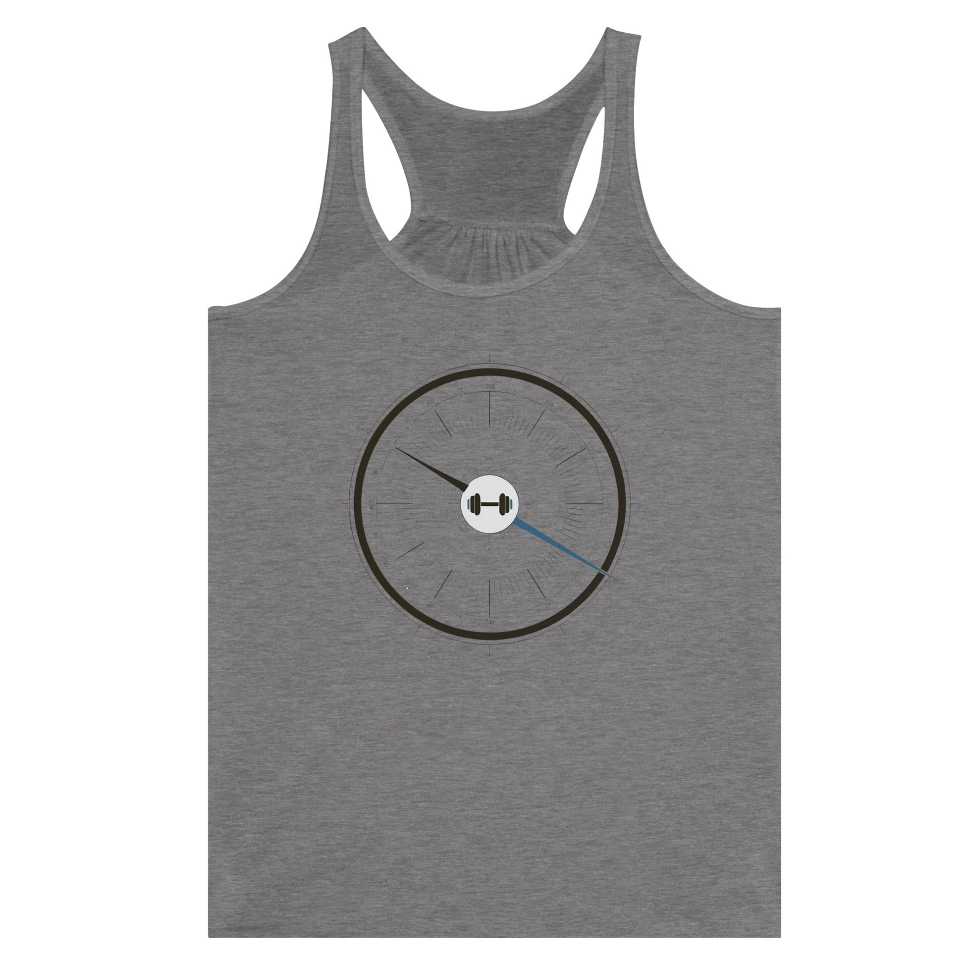 Model in the Bedside Manner Barbell Manner racerback mid-press