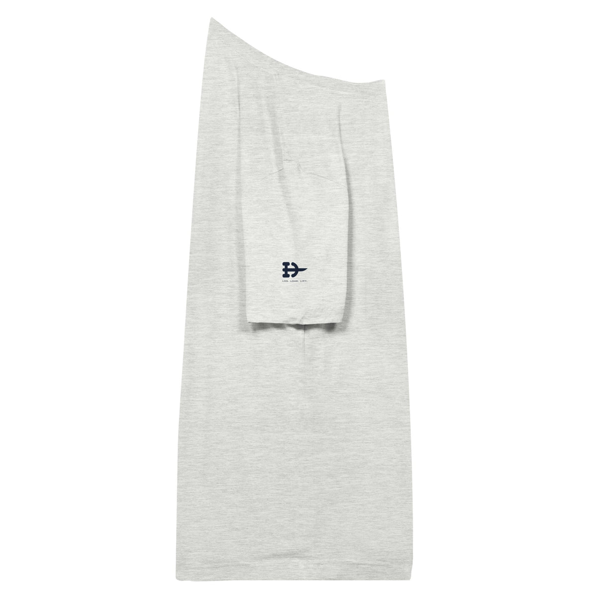 Log. Load. Lift. Tee | Dumbbells & Hotels - Log. Load. Lift. design, tee side view