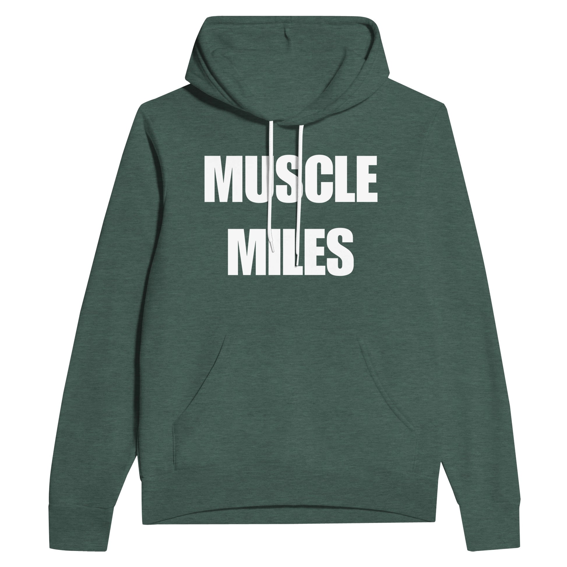 Muscle Miles unisex hoodie in Heather Forest