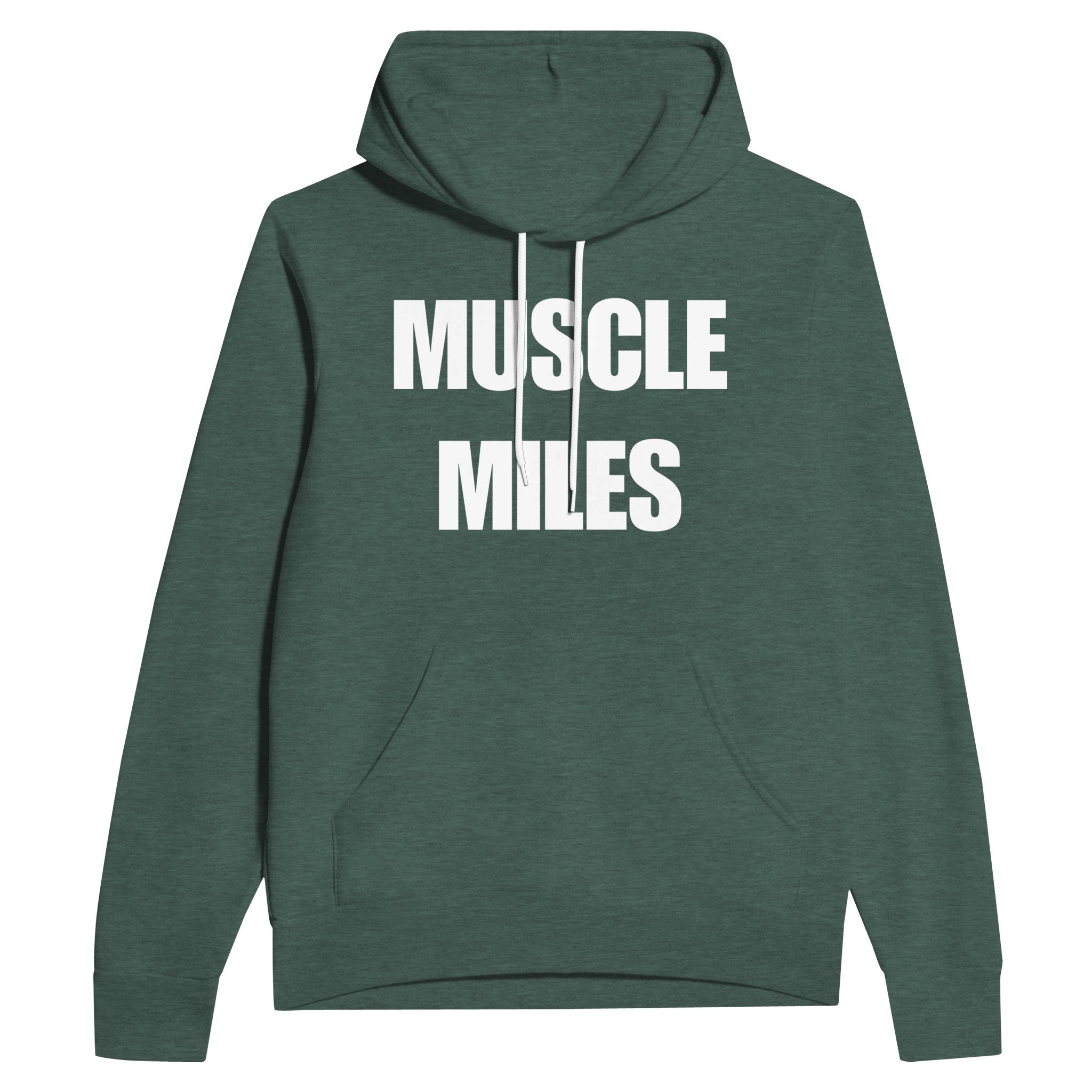 Muscle Miles unisex hoodie in Heather Forest
