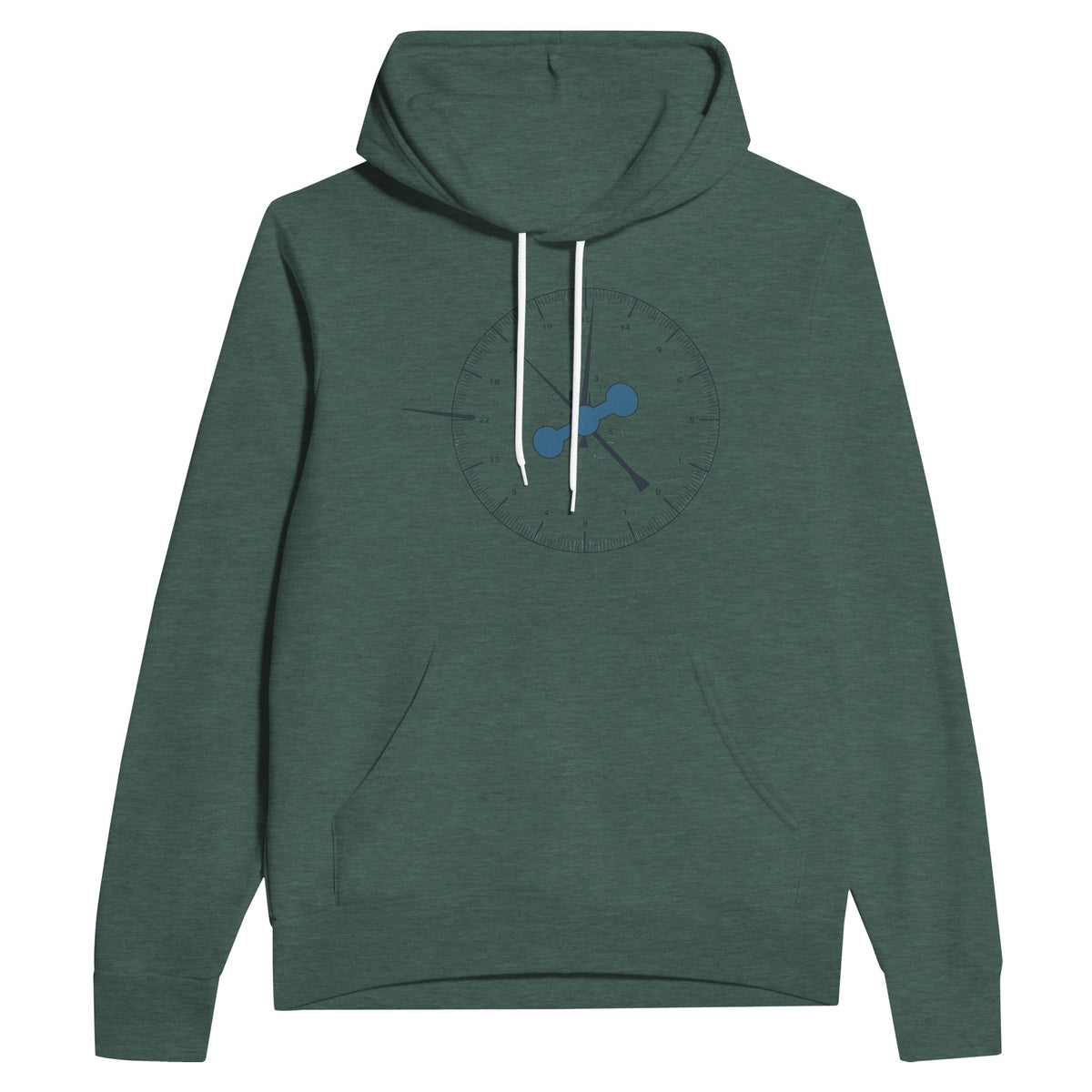 Clock In. Check In. Show Up. Hoodie | Dumbbells & Hotels - Clock In. Check In. Show Up. design, hoodie product photo