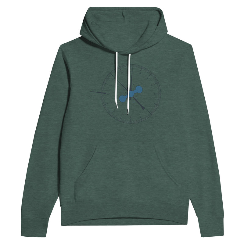 Clock In. Check In. Show Up. Hoodie | Dumbbells & Hotels - Clock In. Check In. Show Up. design, hoodie product photo
