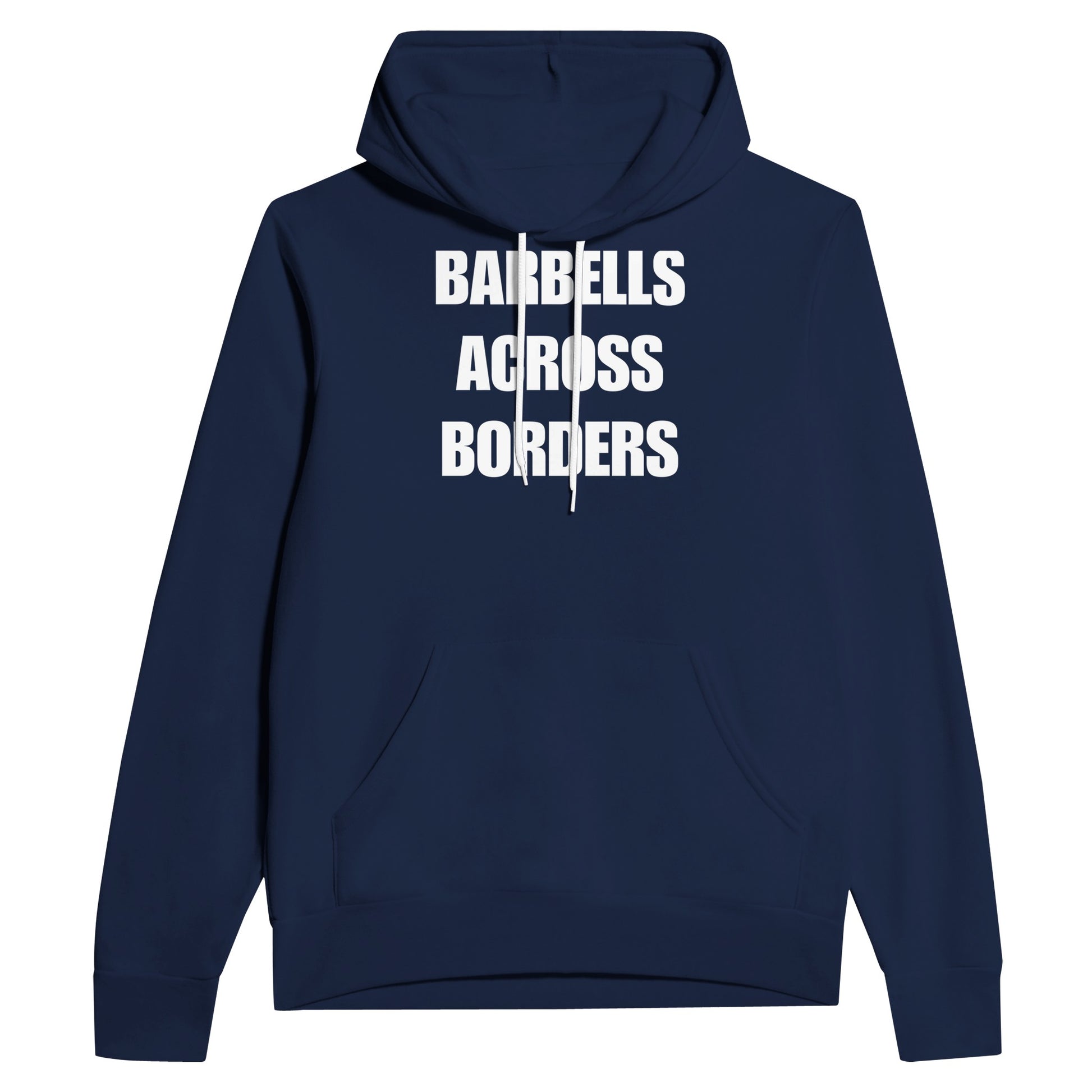 Barbells Across Borders travel hoodie — layover-ready capsule-wardrobe apparel designed by pilots | Dumbbells & Hotels