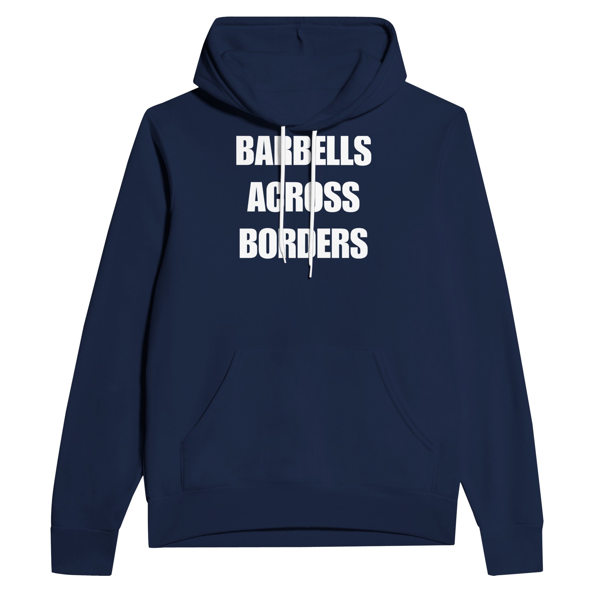 Barbells Across Borders travel hoodie — layover-ready capsule-wardrobe apparel designed by pilots | Dumbbells & Hotels