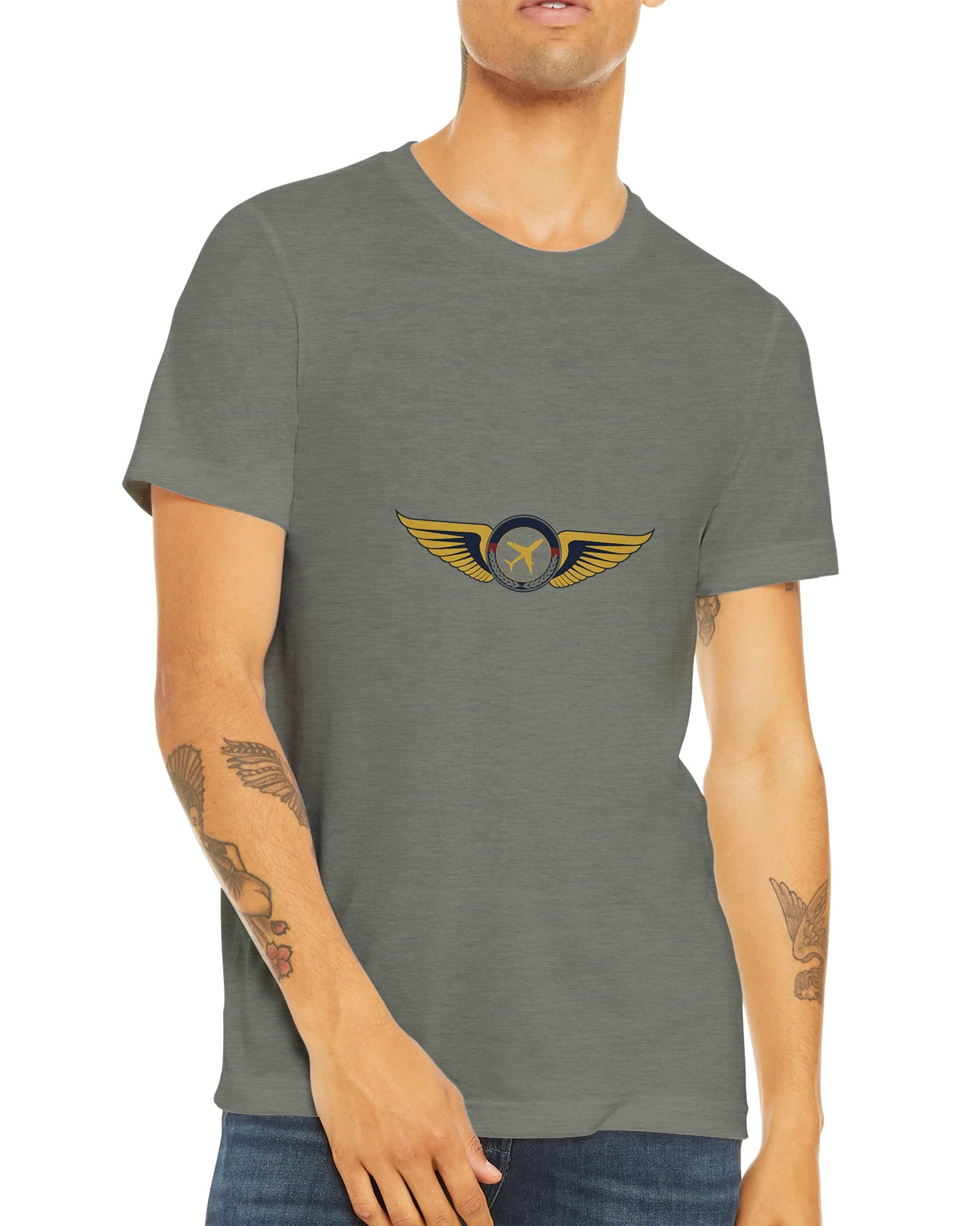 Aviator Wings flight-tested travel tee, detail view 18 — Dumbbells & Hotels