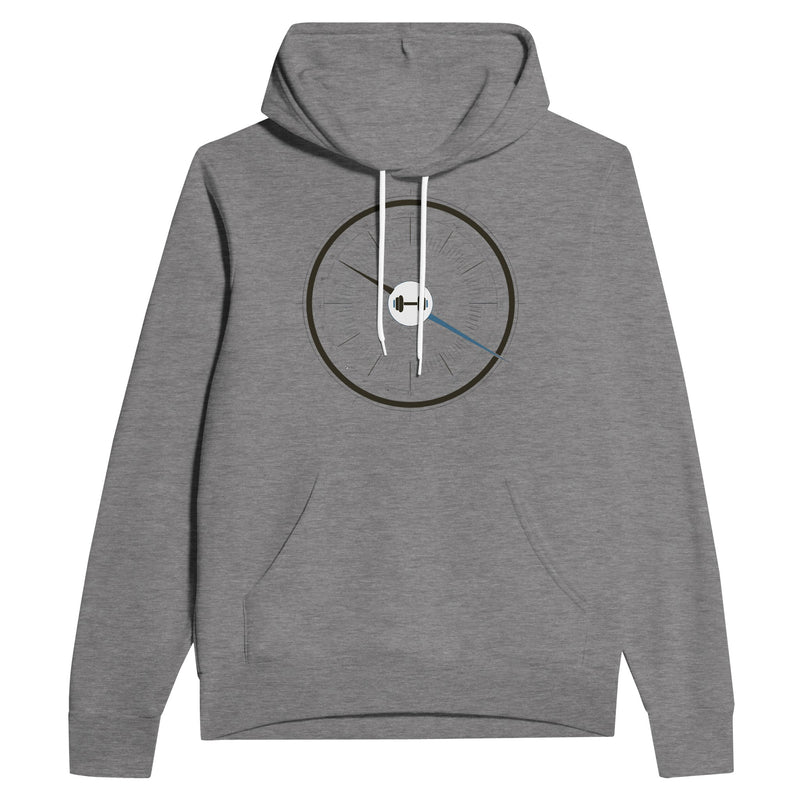 Bedside Manner Barbell Manner hoodie front view, Dumbbells and Hotels layover-ready layer