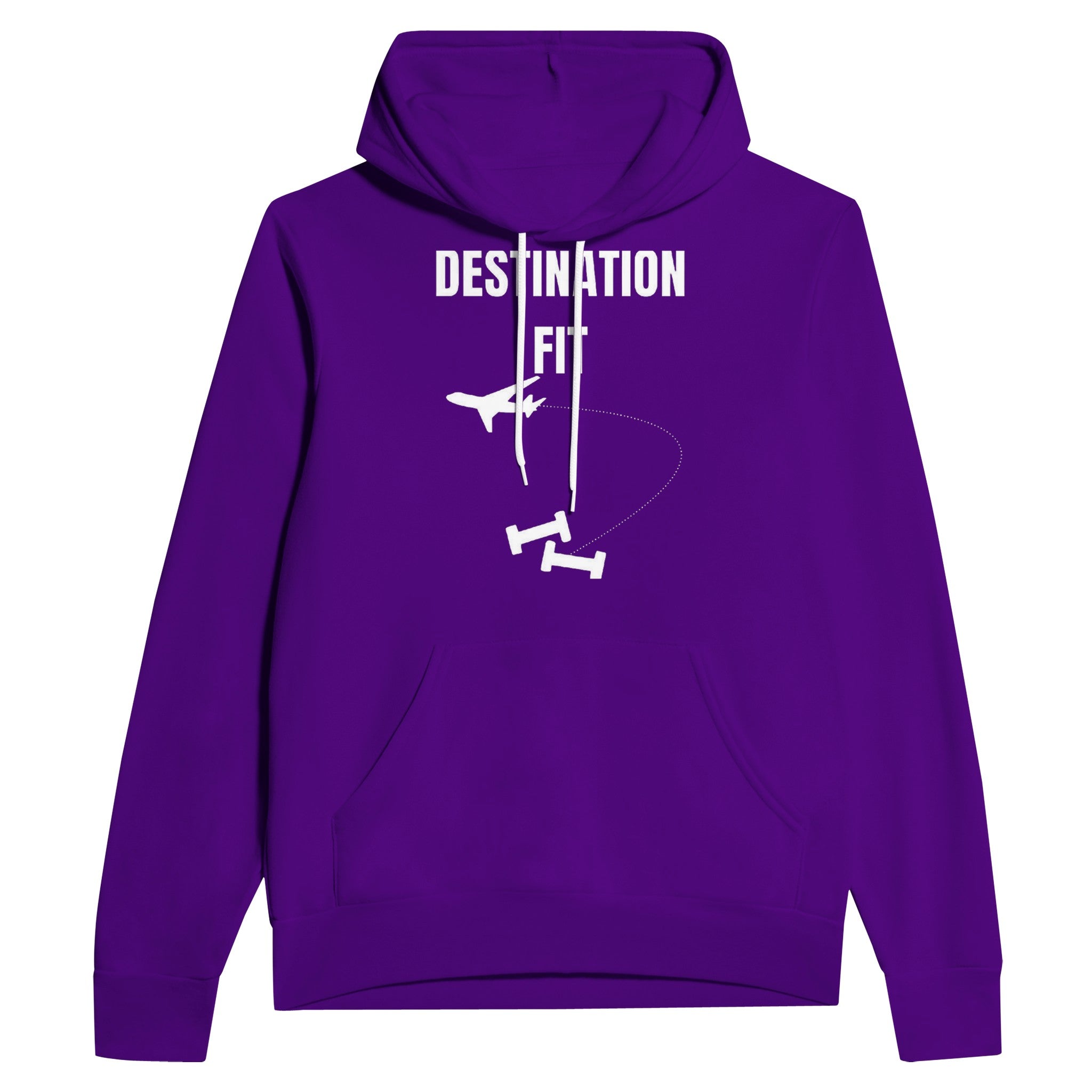 Destination Fit travel hoodie — flight-tested travel fitness apparel for the road warrior | Dumbbells & Hotels