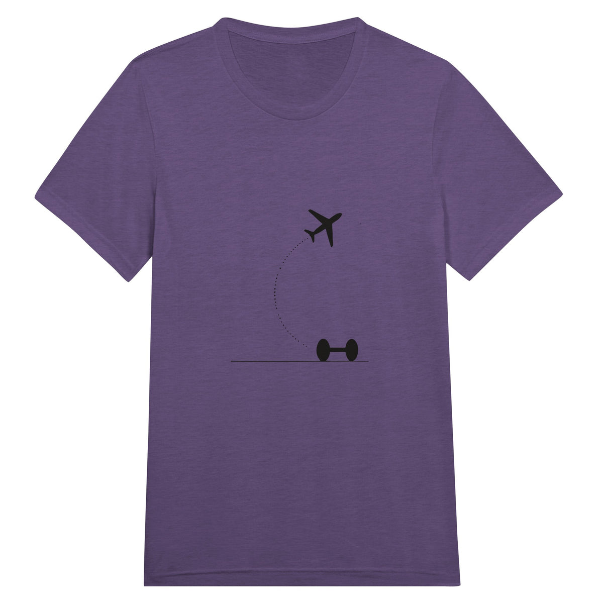 Hotel Key, Fitness Key design on Purple Triblend unisex tee - Dumbbells & Hotels