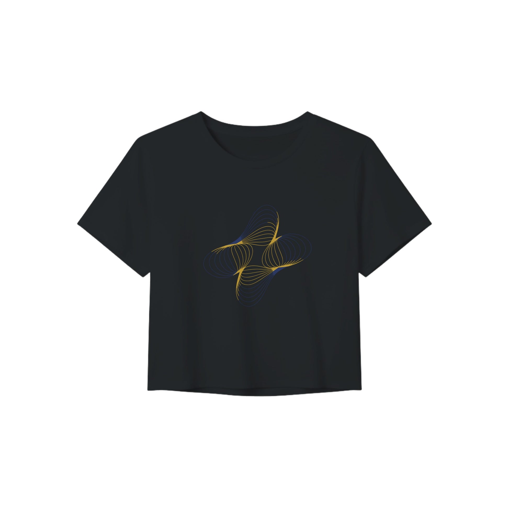 Between Meetings, Between Sets. women's crop top in Black