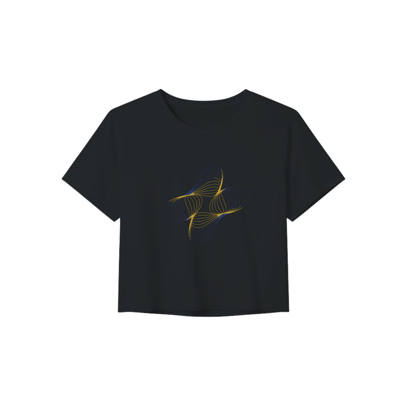 Between Meetings, Between Sets. women's crop top in Black