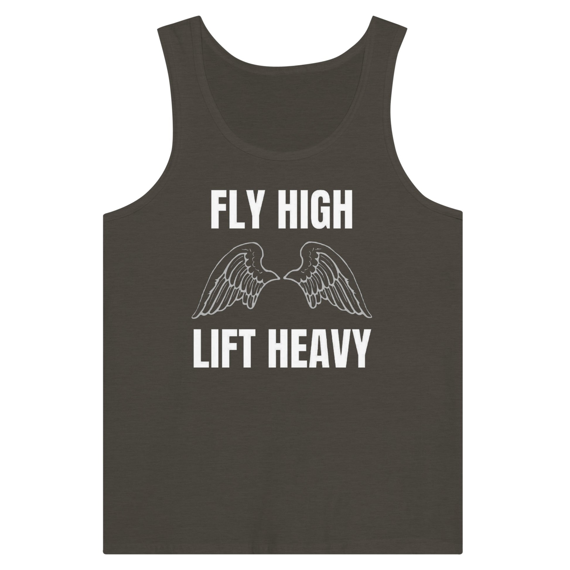 premium travel tank with white Fly High Lift Heavy wingspan print, product view 7