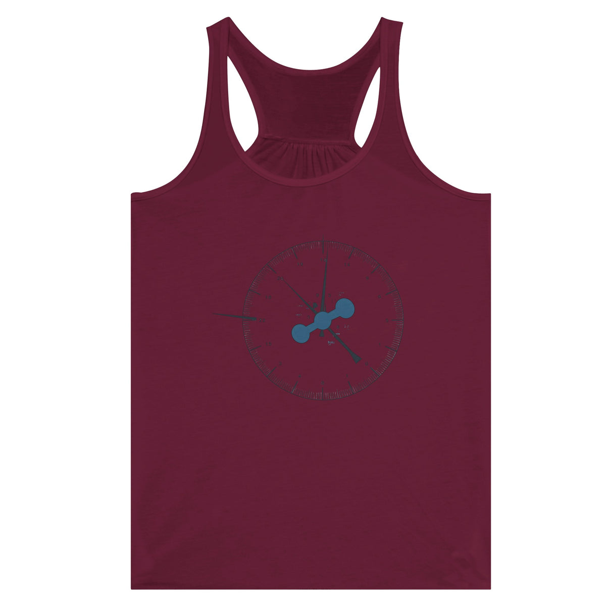 Clock In. Check In. Show Up. Racerback | Dumbbells & Hotels - Clock In. Check In. Show Up. design, racerback product photo