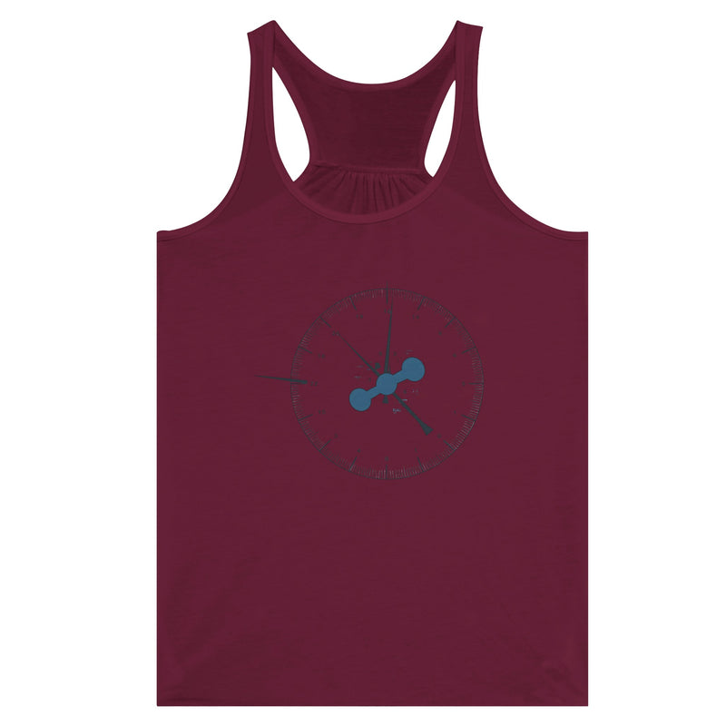 Clock In. Check In. Show Up. Racerback | Dumbbells & Hotels - Clock In. Check In. Show Up. design, racerback product photo