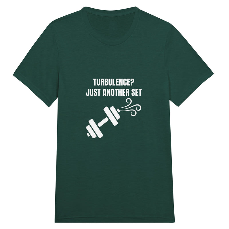 Turbulence Just Another Set travel gym t-shirt by Dumbbells & Hotels — view 3