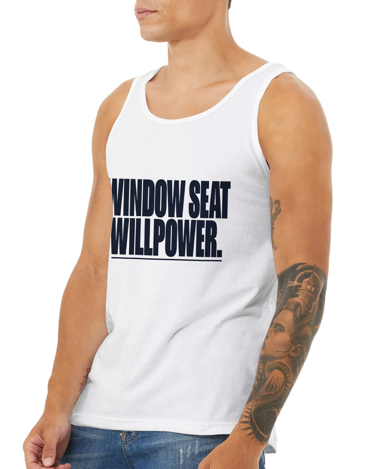 Window Seat Willpower Tank | Dumbbells & Hotels - Window Seat Willpower. design, tank product photo