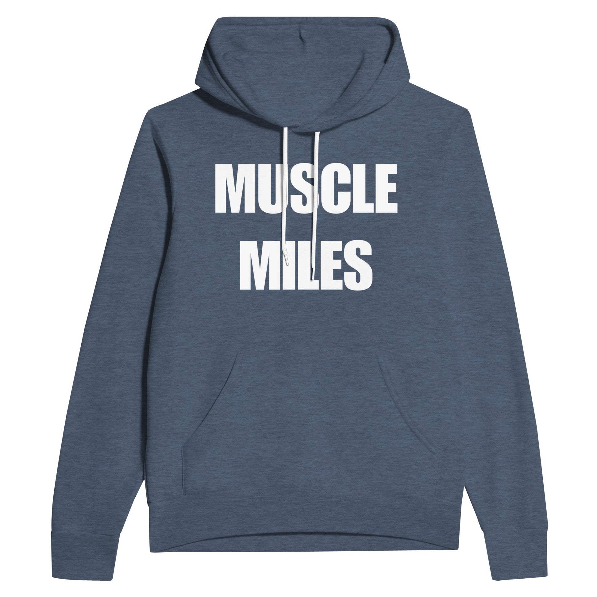 Muscle Miles unisex hoodie in Heather Navy